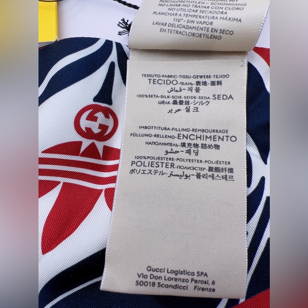 ❌SOLD❌Adidas X GUCCI GG Trefoil Print Silk Headband Hair Scarf Size M (57cm) - Picture 8 of 11